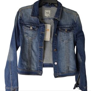 NEW ...Big Girl Mayoral Silver Button Denim Jacket ...Size 16